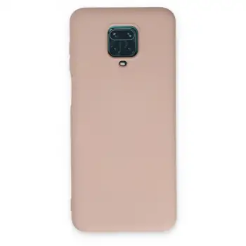 Redmi Note 9 Pro Kılıf Nano içi Kadife Silikon - Pudra
