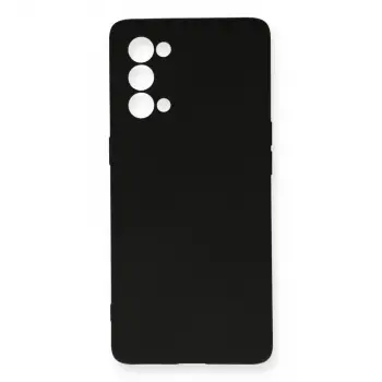 Reno 5 Kılıf Nano içi Kadife Silikon - Siyah