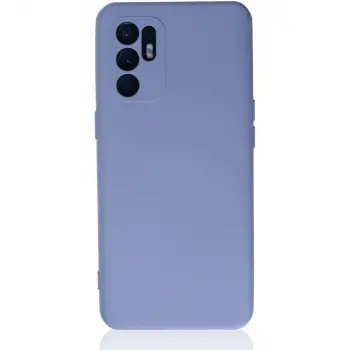 Reno 6 Kılıf Nano içi Kadife Silikon - Lila