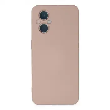 Reno 7 Lite Kılıf Nano içi Kadife Silikon - Pudra