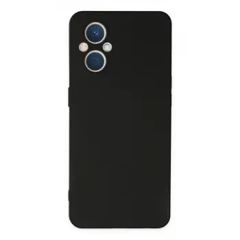 Reno 7 Lite Kılıf Nano içi Kadife Silikon - Siyah