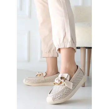 Riwan Bej Cilt Babet Ayakkabı