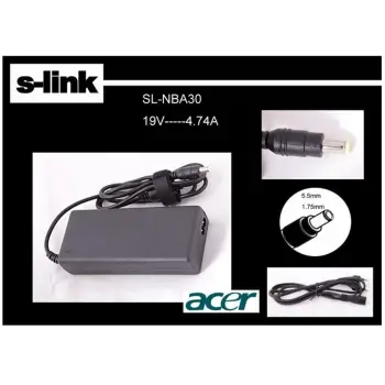 S-link SL-NBA30 19v 4.74a 5.5-1.75 Notebook Adaptörü