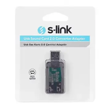 S-link SLX-U51 Usb Ses Kartı 2.0 Çevirici Adaptör