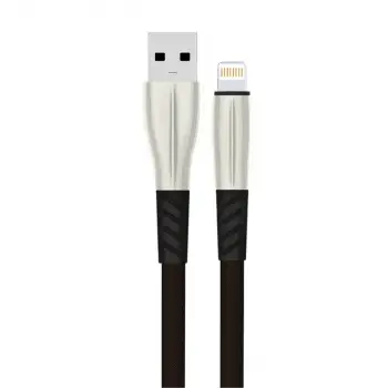 S89 Metal Uçlu Lightning Kablo iphone Uyumlu 1M 2.4A - Siyah