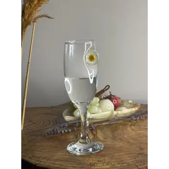 ŞAMPANYA KADEHİ PAPATYA FİGÜRLÜ 2Lİ