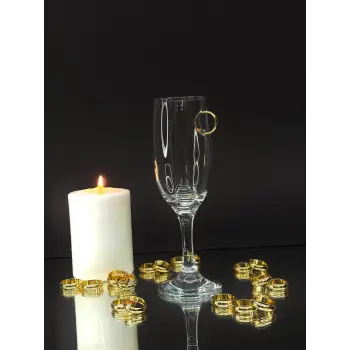 ŞAMPANYA KADEHİ YÜZÜK FİGÜRLÜ 2Lİ