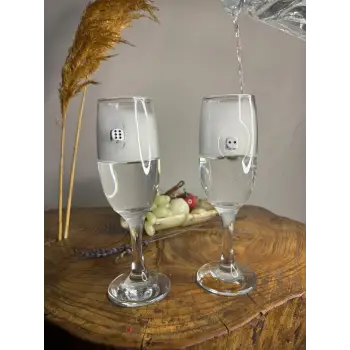 ŞAMPANYA KADEHİ ZAR FİGÜRLÜ 2Lİ