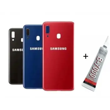 SAMSUNG A20 Arka Batarya Pil Kapağı KIRMIZI (B7000