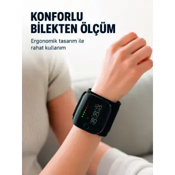 Şarj Edilebilir Bilekten Tansiyon Aleti Tek Tuşla Ölçüm