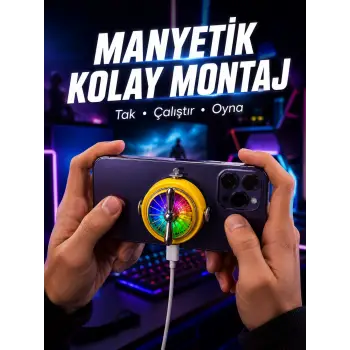 Şarj Edilebilir RGB Telefon Soğutucu Oyun Fanı