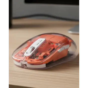 Şeffaf Kablosuz Mouse Bluetooth Bağlantılı Sessiz Tıklama