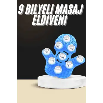 Selülit Giderici Masaj Eldiveni 9 Bilyeli Palm Masaj Eldiven Tam Vücut