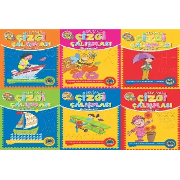 Sevimli Çizgi Çalışması (6 Kitap Set)