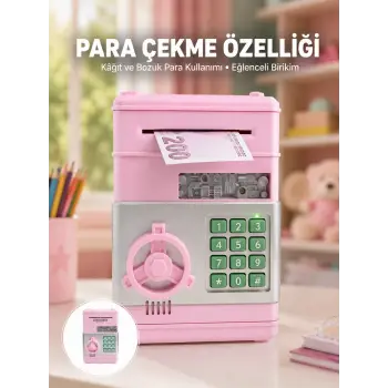 Şifreli Elektronik Para Biriktirme Kumbarası Büyük Kapasiteli