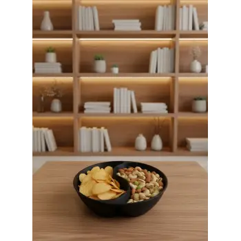 Siyah Çerezlik Kase Seti 4 Adet 3x12 cm