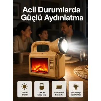 Solar Alev Lambası – Kamp, Bahçe ve Dış Mekan İçin