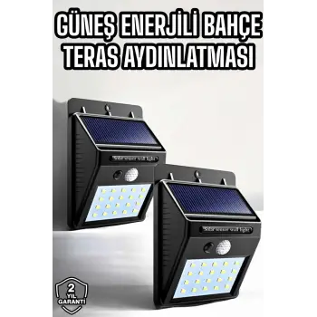 Solar Güneş Enerji Panelli Sensörlü Lamba Enerji Tasarruflu