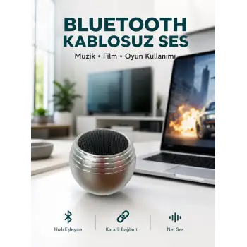 Taşınabilir Bluetooth Hoparlör Yüksek Ses Kaliteli Mini Tasarım Yeni Nesil