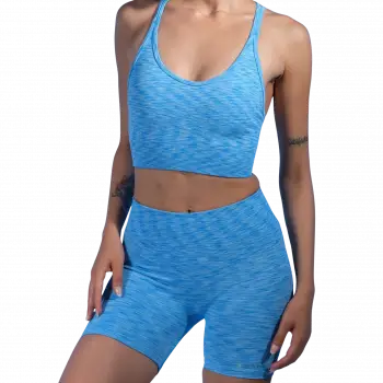 Tayt Crop Takım-Mavi