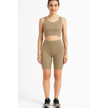 Tayt Crop Takım-Taş