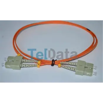 TELDATA TLD-SCOM22 SC-UPC-SC-UPC MM DX OM2 2 METRE FIBER OPTIK PATCHCORD