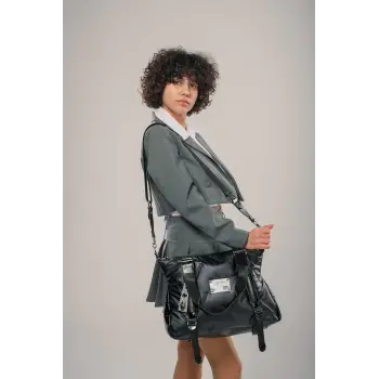 Tiven Siyah Cilt Omuz Ve Kol Çantası