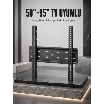 TV Duvar Askı Aparatı 50-95 İnç Uyumlu Güvenli Sabit Montaj