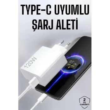 Type-C 120W Şarj Aleti Hızlı Şarj Turbo