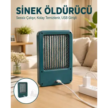 USB Girişli Sessiz Çalışan Sinek ve Böcek Öldürücü Cihaz