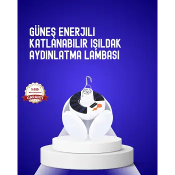 USB ve Solar Şarjlı Katlanabilir 5 Taraflı LED Lamba