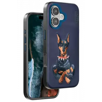 Venco Apple iPhone 16 Perma Desenli Kapak - Lacivert