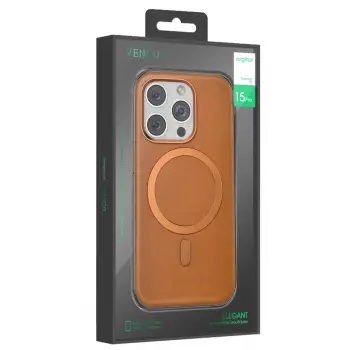 Venco iPhone 16 Pro Puskas Magsafe Kapak - Açık Kahve