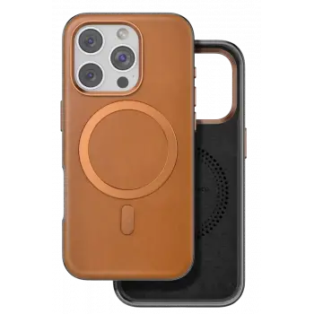 Venco Apple iPhone 16 Pro Puskas Magsafe Kapak - Açık Kahve