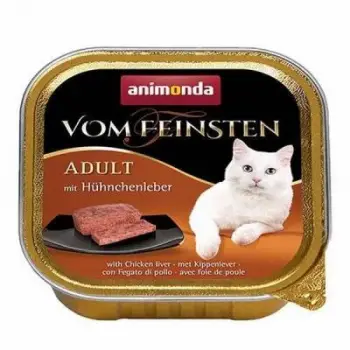 Vom Feinsten Tavuklu ve Ciğerli Yetişkin Kedi Konservesi 6 Adet 100 Gr