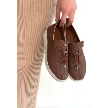 Warte Taba Deri Bağcıklı Spor Ayakkabı