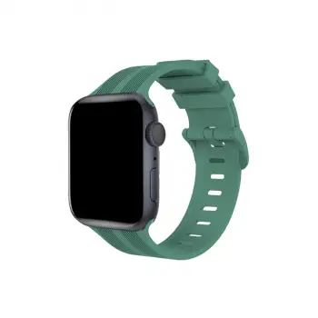 Watch 38mm KR408 Çizgili Silikon Kordon - Yeşil