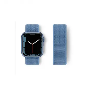 Watch 42mm Hasırlı Cırtcırtlı Kordon - Mavi
