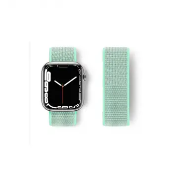 Watch 42mm Hasırlı Cırtcırtlı Kordon - Turkuaz