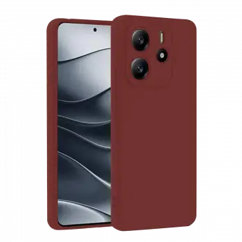 Xiaomi Redmi Note 14 4G Kılıf First Silikon - Bordo
