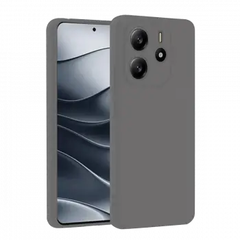 Xiaomi Redmi Note 14 4G Kılıf First Silikon - Gri