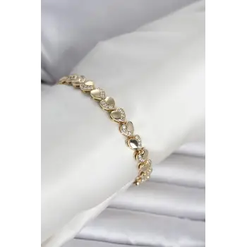 Xuping Kalp Model Gold Renk Kadın Bileklik