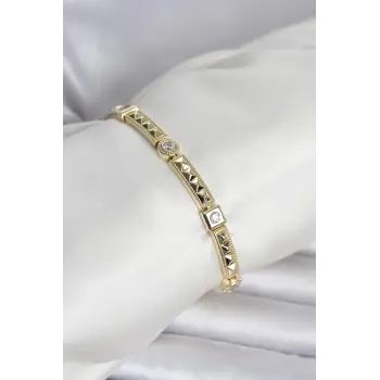 Xuping Punta Model Gold Renk Kadın Bileklik