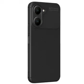 Y18 Kılıf Auto Focus Karbon Kapak - Siyah