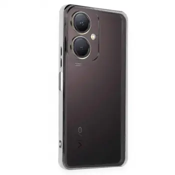 Y27 Kılıf Razer Lensli Silikon - Gümüş