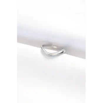Yassı Silver Renk Ayarlanabilir Yüzük