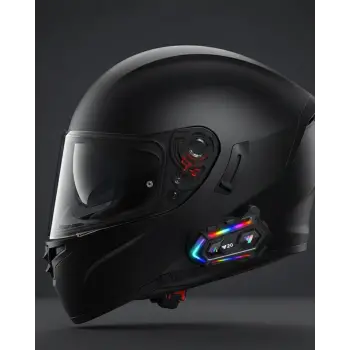 Yeni Nesil Bluetooth 5.3 Motosiklet Intercom RGB Işıklı 1000m Mesafeli