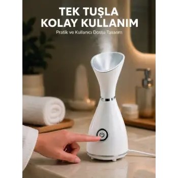 Yüz Buhar Cihazı 80 ML Su Hazneli Nano İyonik
