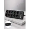 10 Prizli USB Destekli Çoklu Priz Type-C Şarj Girişli Güvenli Güç Ünitesi