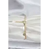 14K Gold Renk Kaplama Kalpli Model CM Kadın Bileklik